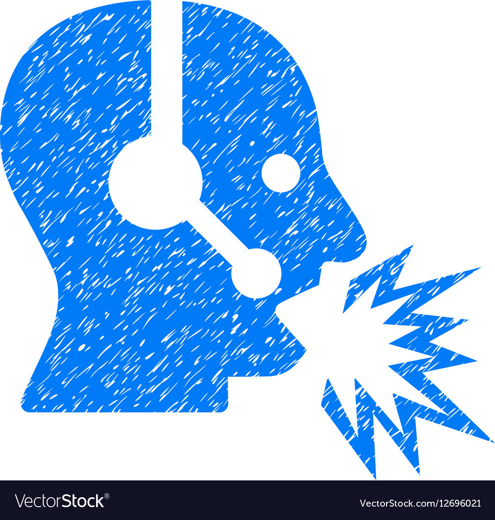 Operator shout grainy texture icon