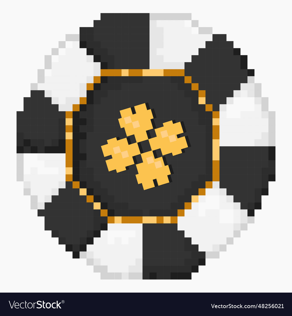 Pixel art poker chips casino lucky