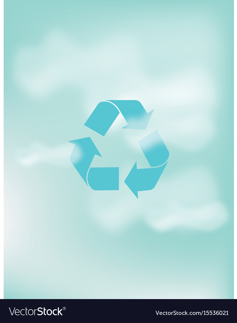 Recycle abstract style on sky background Vector Image