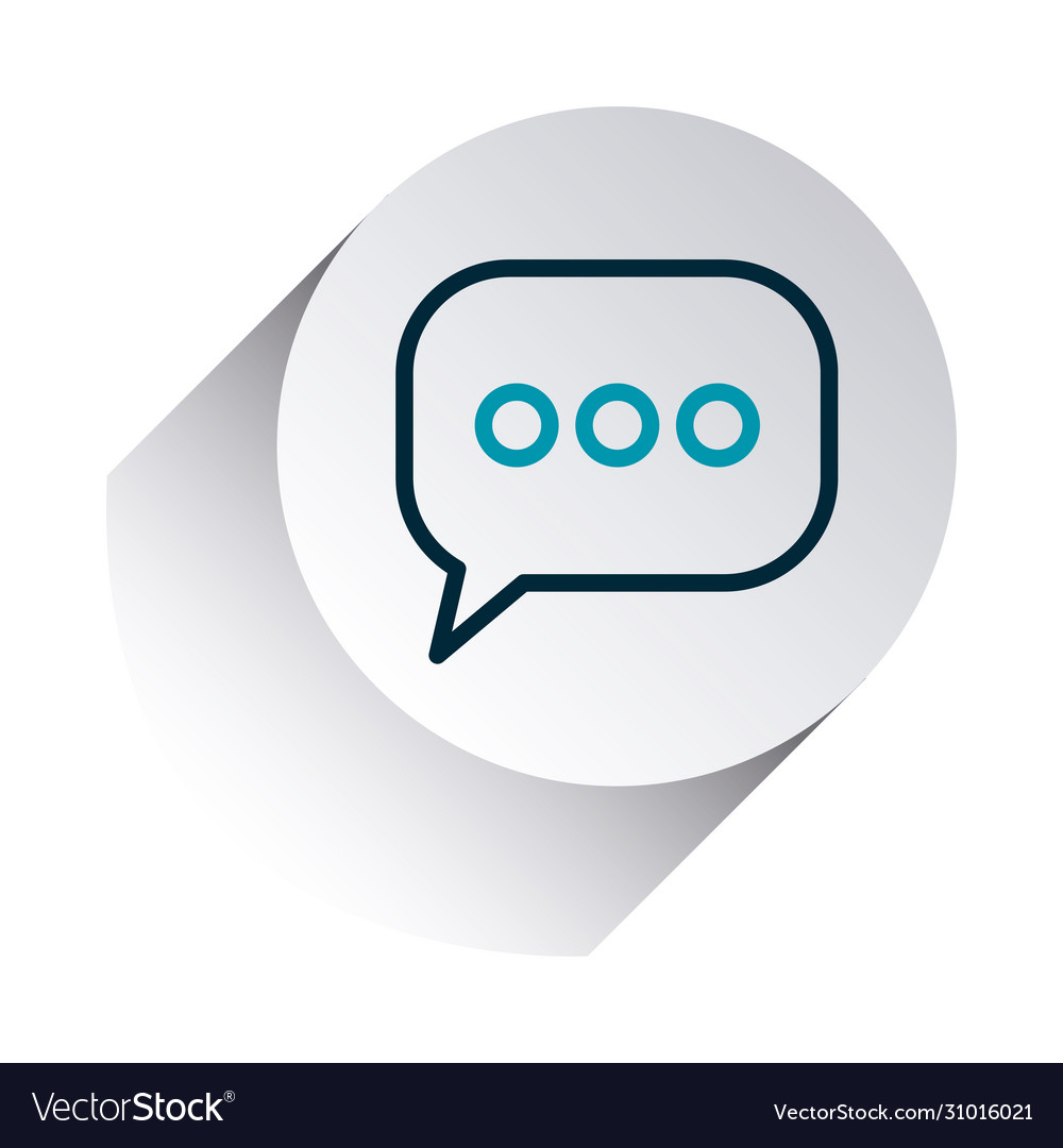 Speech bubble icon line gradient style