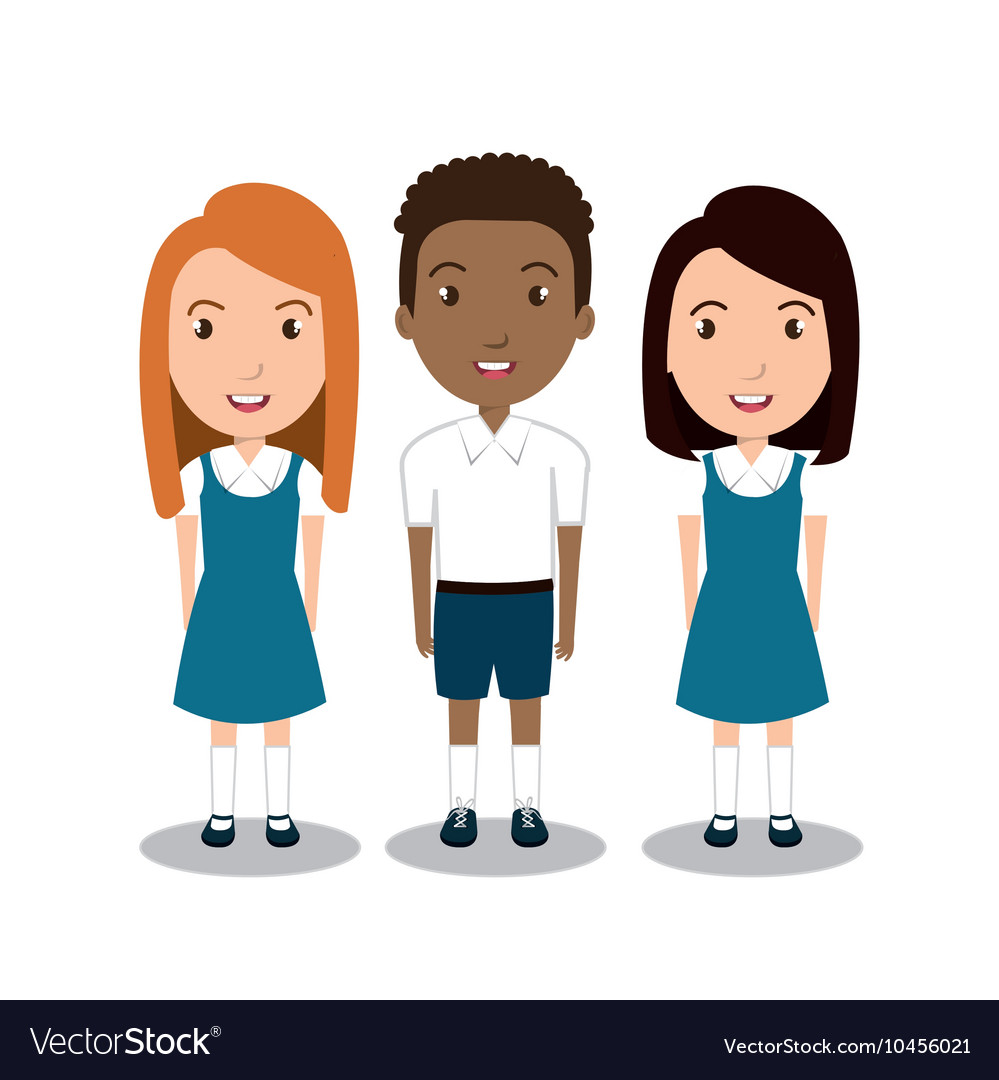 Download Students group uniform icon Royalty Free Vector Image