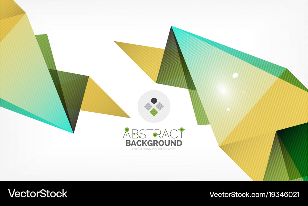 Triangle design business template with lights Vector Image