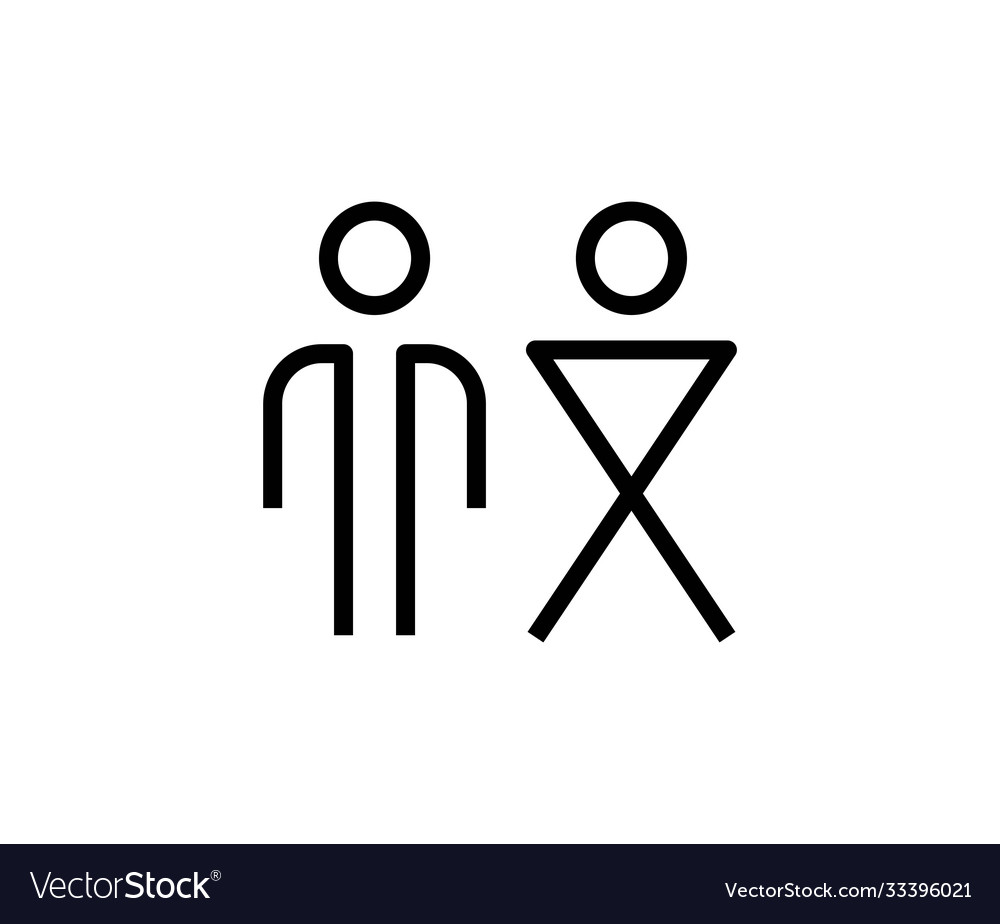 Wc line icon