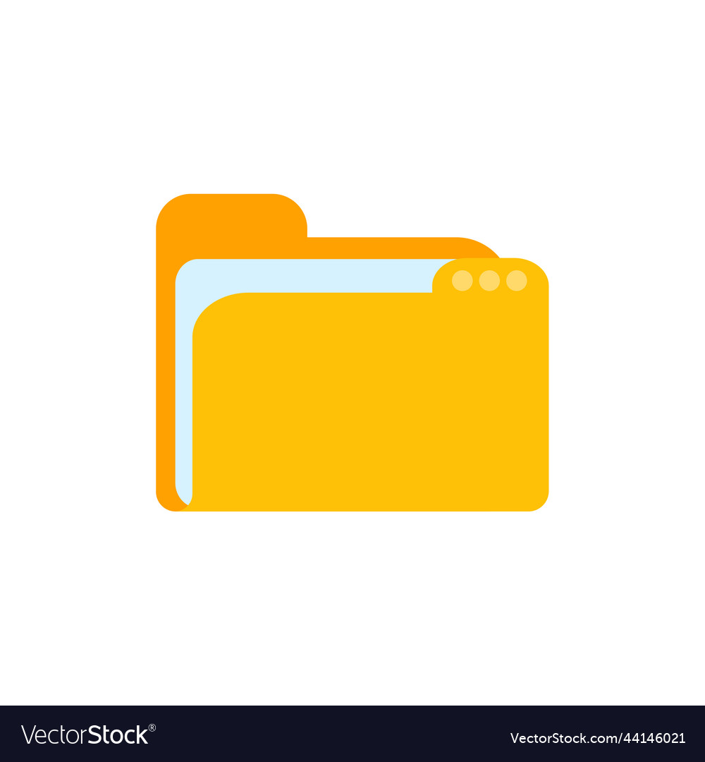 Yellow folders for organizing documents sorting vector image Yellow folders for organizing documents sorting