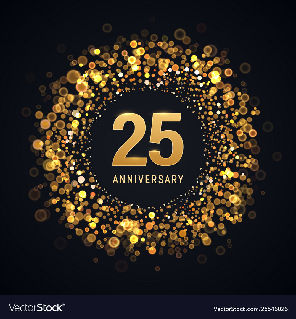 25 years anniversary isolated design Royalty Free Vector