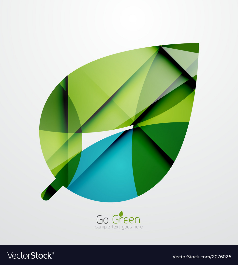 Abstract green leaf concept Royalty Free Vector Image