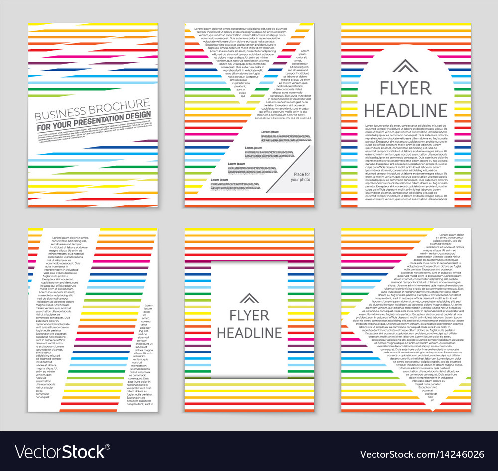 Abstract layout background set for art