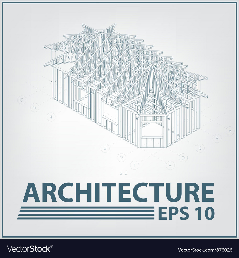 Architecture House Project Royalty Free Vector Image