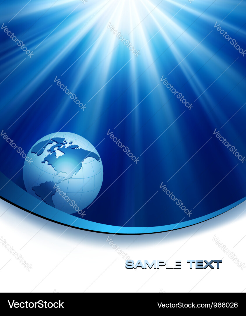 Blue elegant background with globe Royalty Free Vector Image