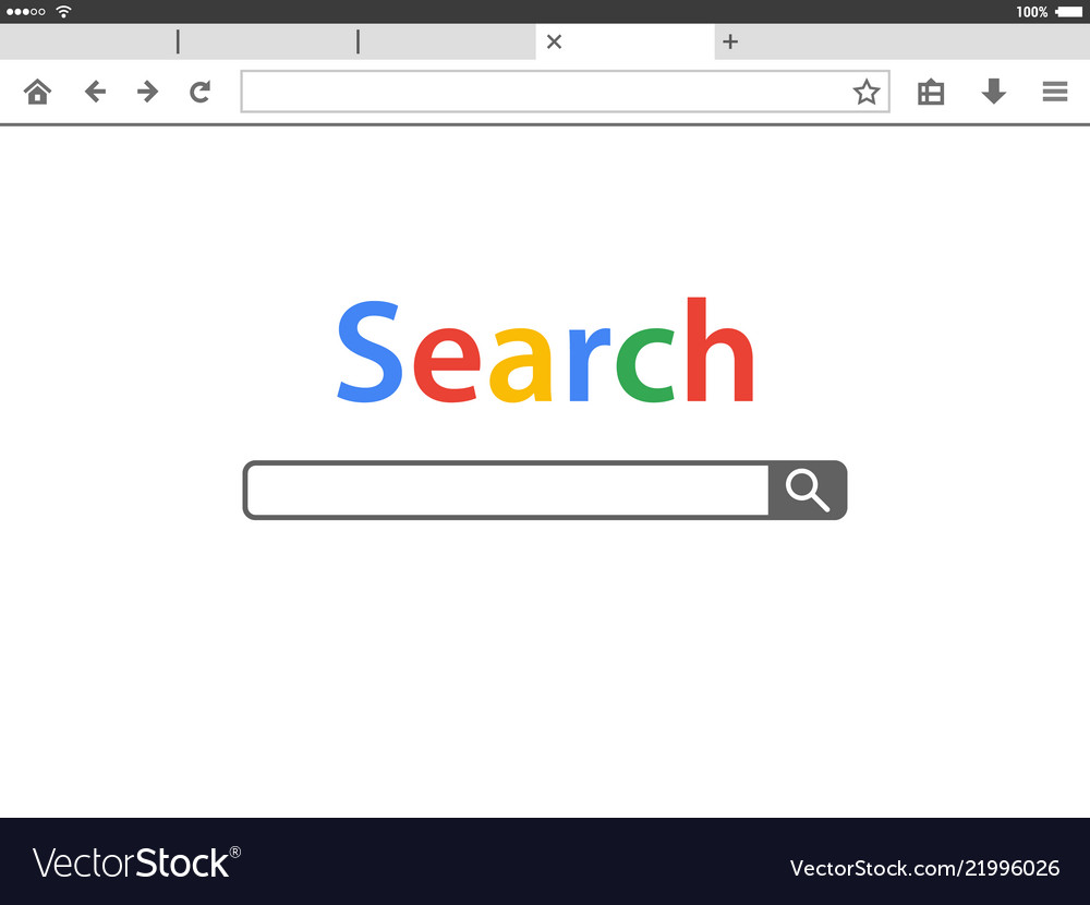 Browser window tablet mobile vector image Browser window tablet mobile
