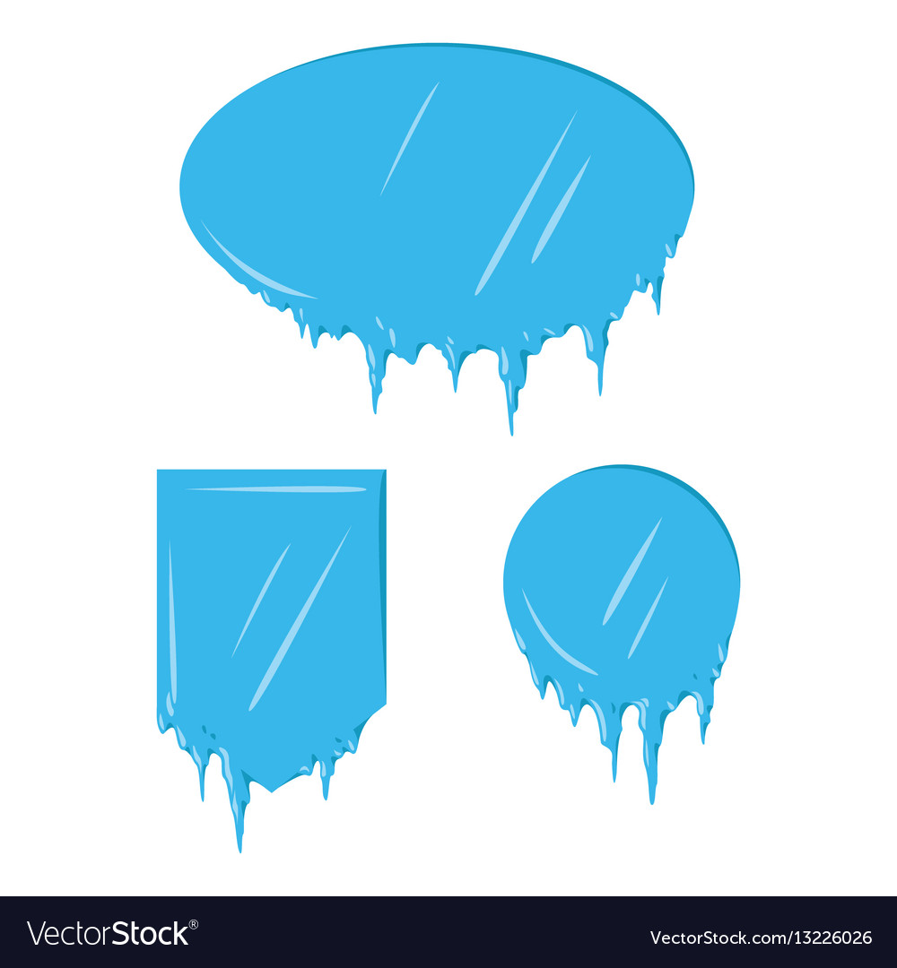 Collection of frozen icicle snow winter