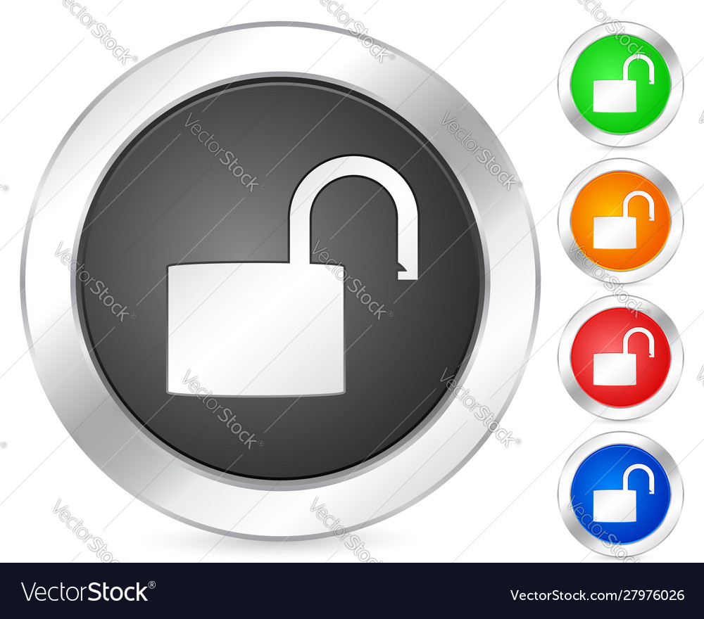 Computer icon padlock open
