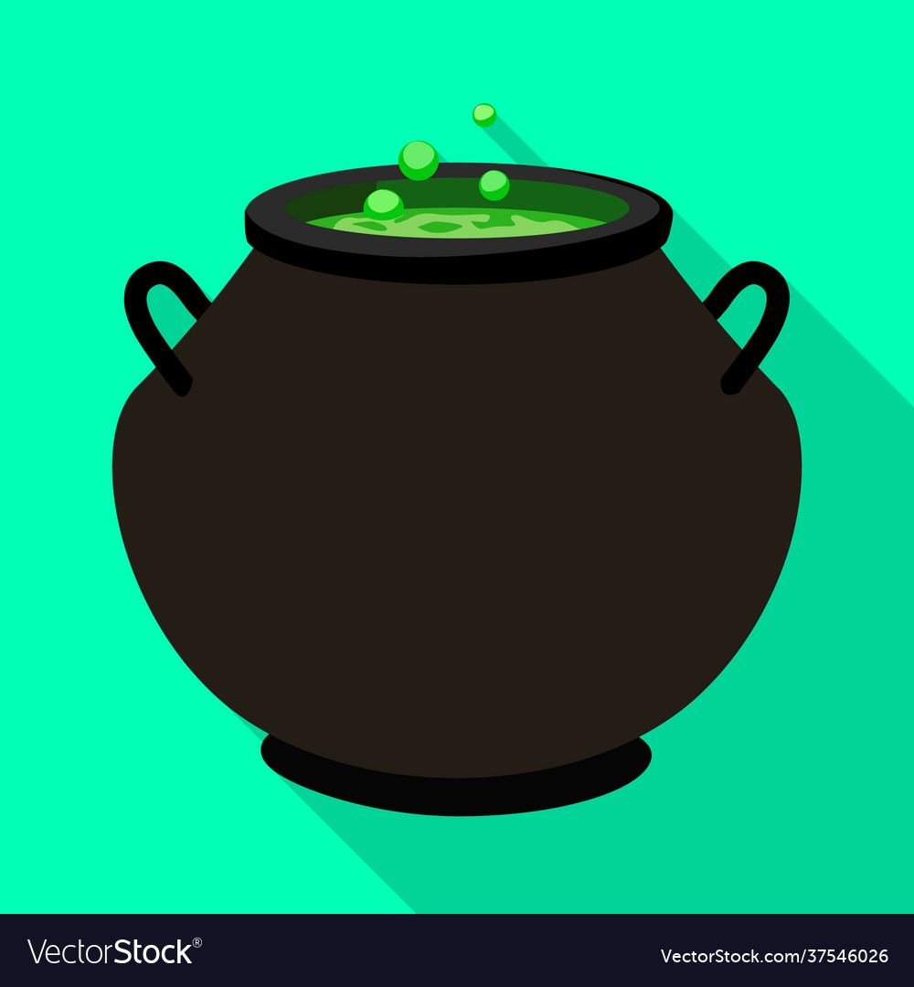 Design cauldron and potion icon web