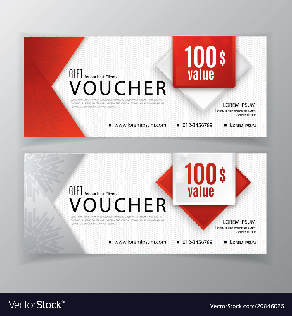 gift voucher template universal flyer for vector image