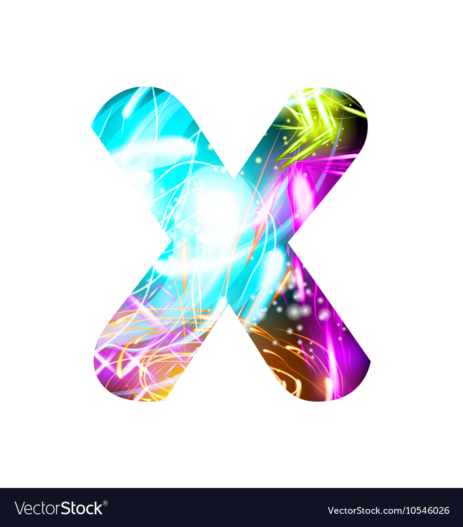 Glowing light effect neon font color design text