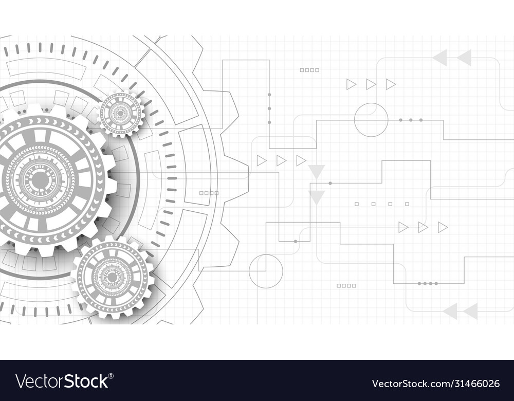 Hi-tech digital data connection system vector image Hi-tech digital data connection system