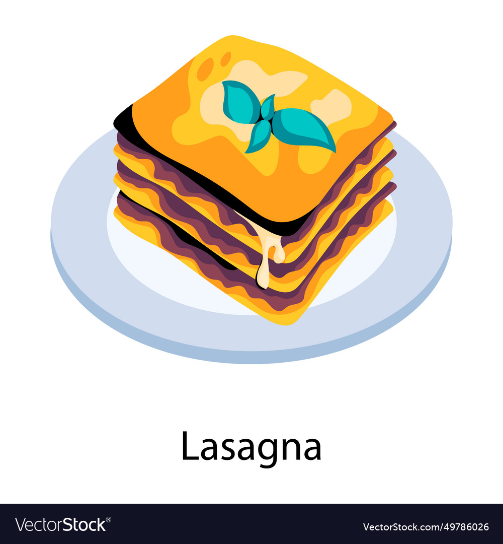 Lasagna Royalty Free Vector Image - VectorStock