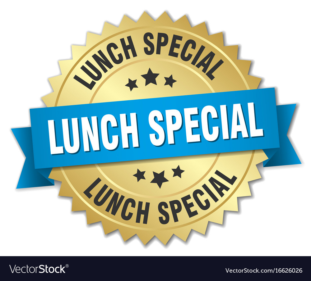 Lunch special round isolated gold badge