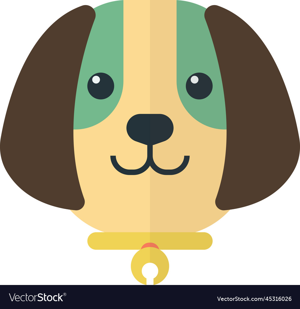 Puppy with collar in minimal style Vector Image Puppy with collar in minimal style