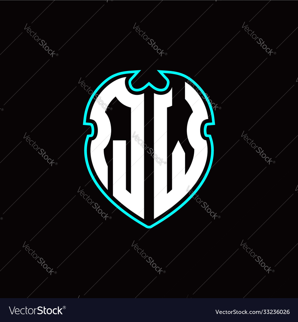 Q w initial logo design with a shield shape vector image Q w initial logo design with a shield shape