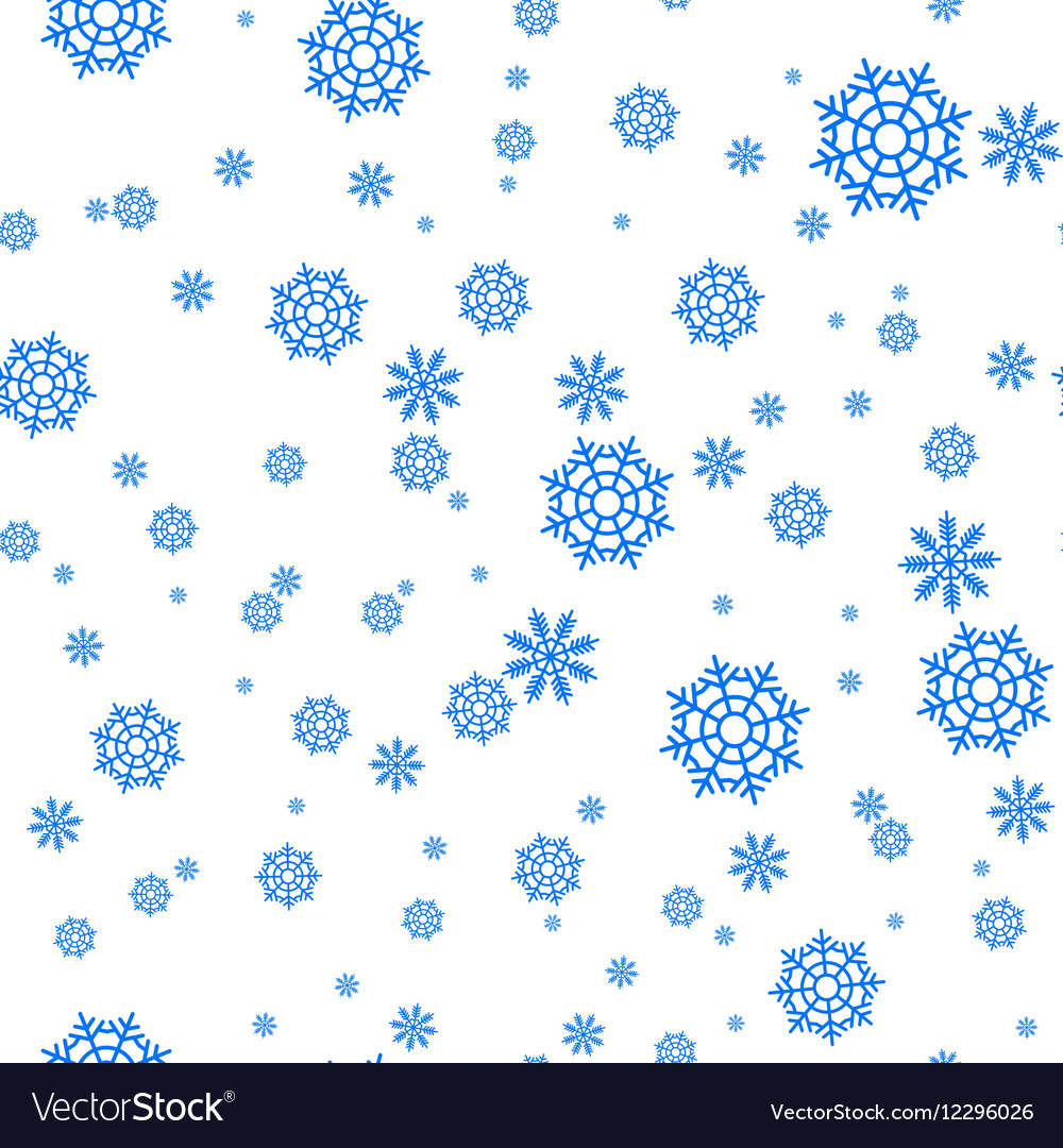 Seamless pattern with snowflakes and snow retro