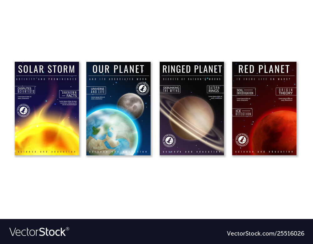 Space posters spaceman travelling astronaut Vector Image