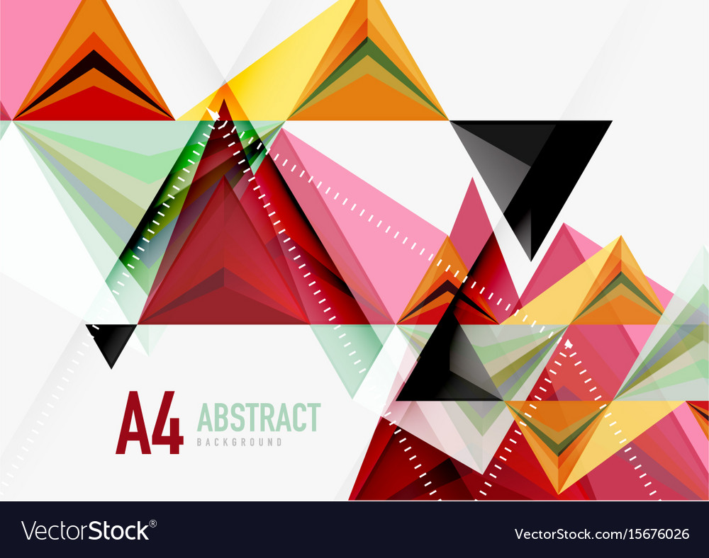 Triangular low poly a4 size geometric