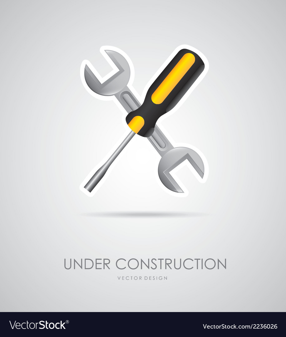 Under construction design over gray background