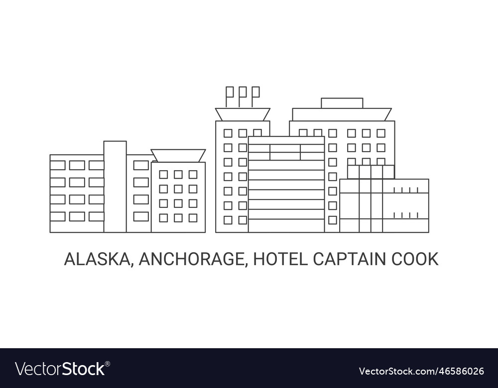 Vereinigte Staaten alaska Ankerhotel Kapitän vector image Vereinigte Staaten alaska Ankerhotel Kapitän