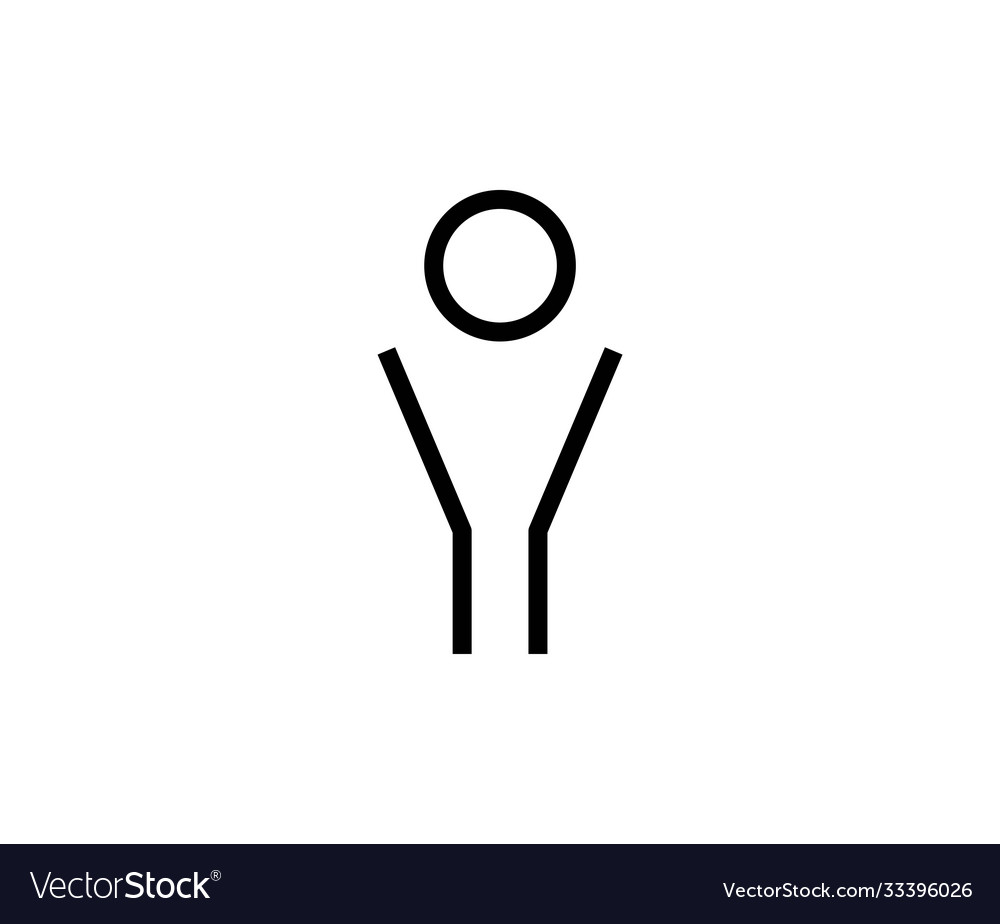 Wc line icon vector image Wc line icon