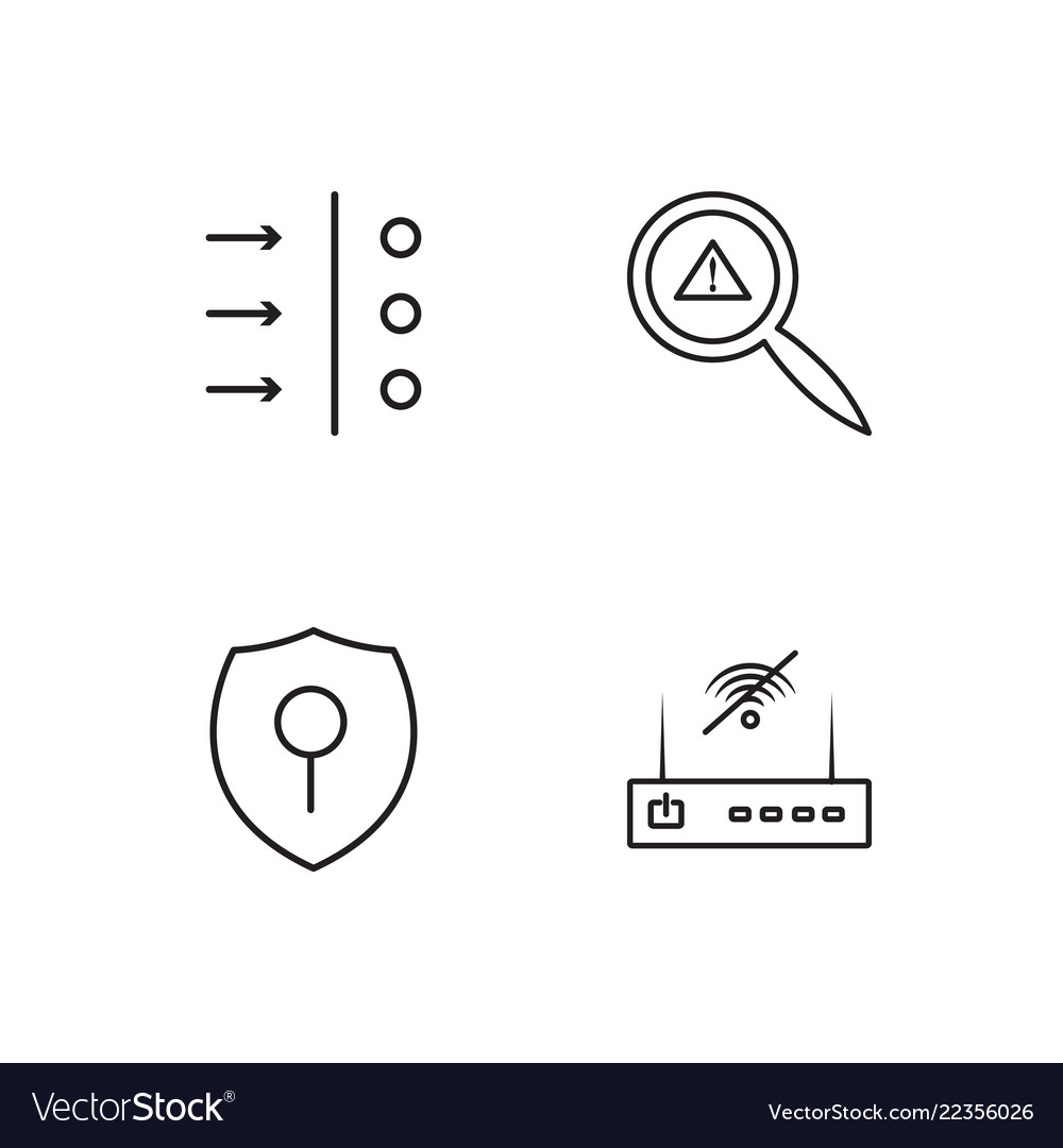 Web simple outlined icons set Vector Image Web simple outlined icons set
