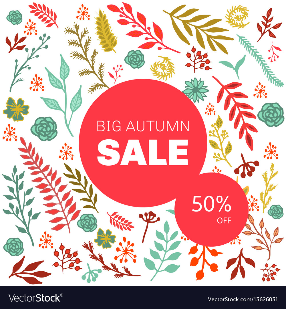 Autumn sale floral pattern