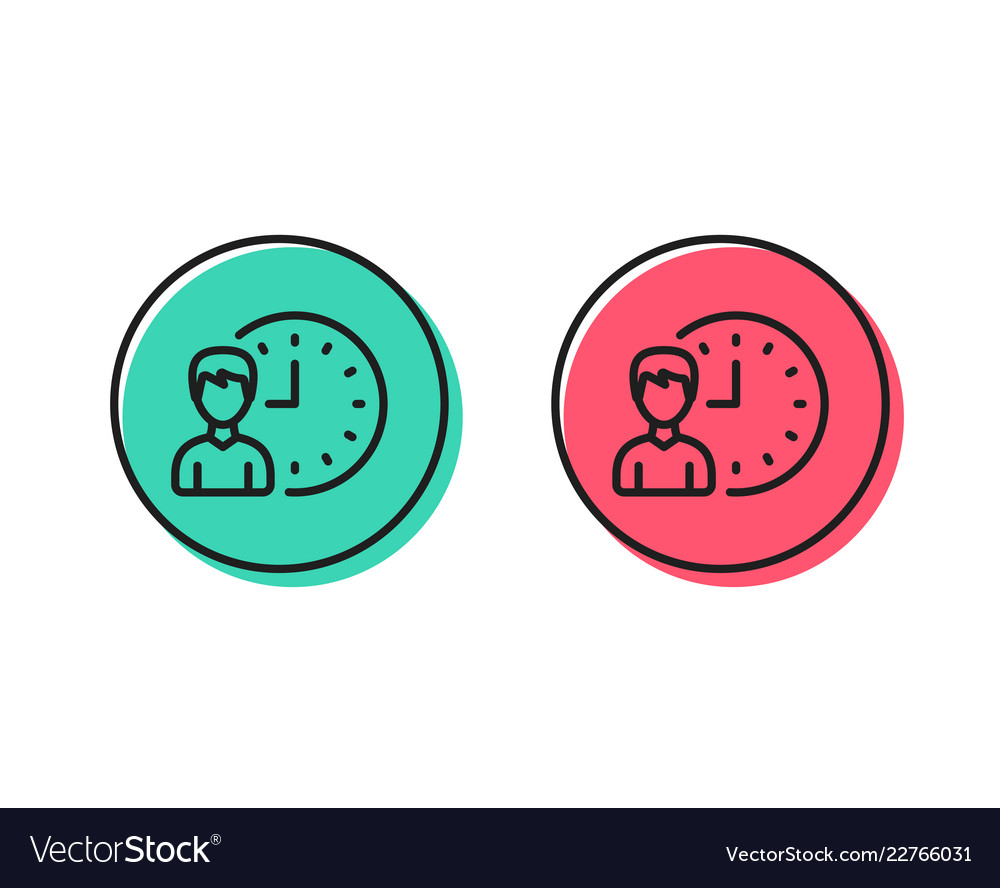 Business project deadline line icon