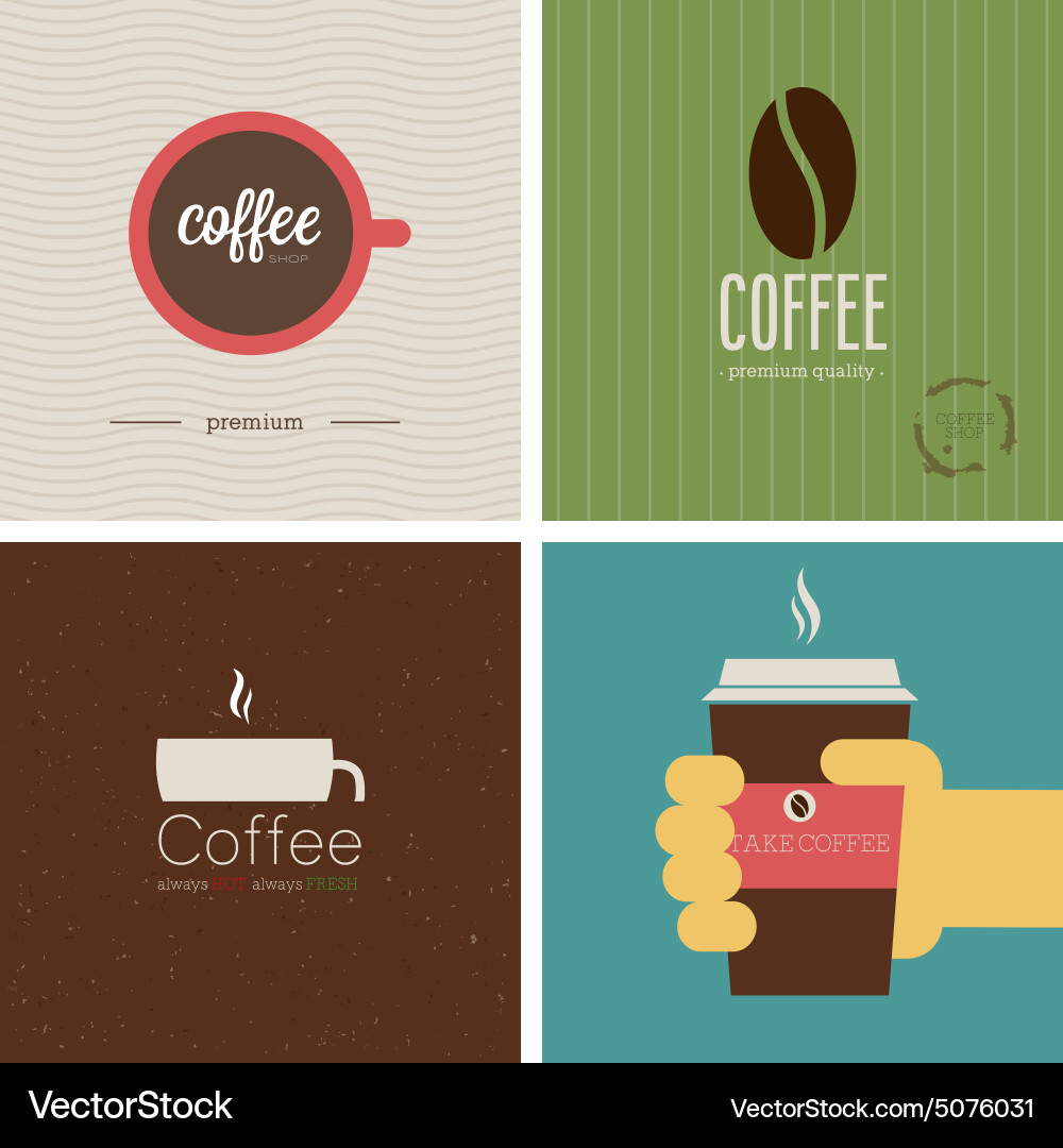 Coffee set Royalty Free Vector Image - VectorStock
