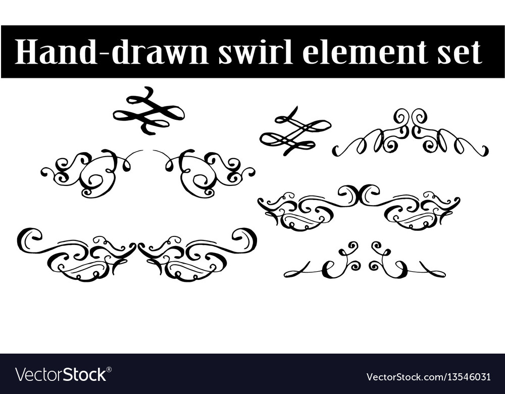 Hand Drawn Ink Swirls & Curls