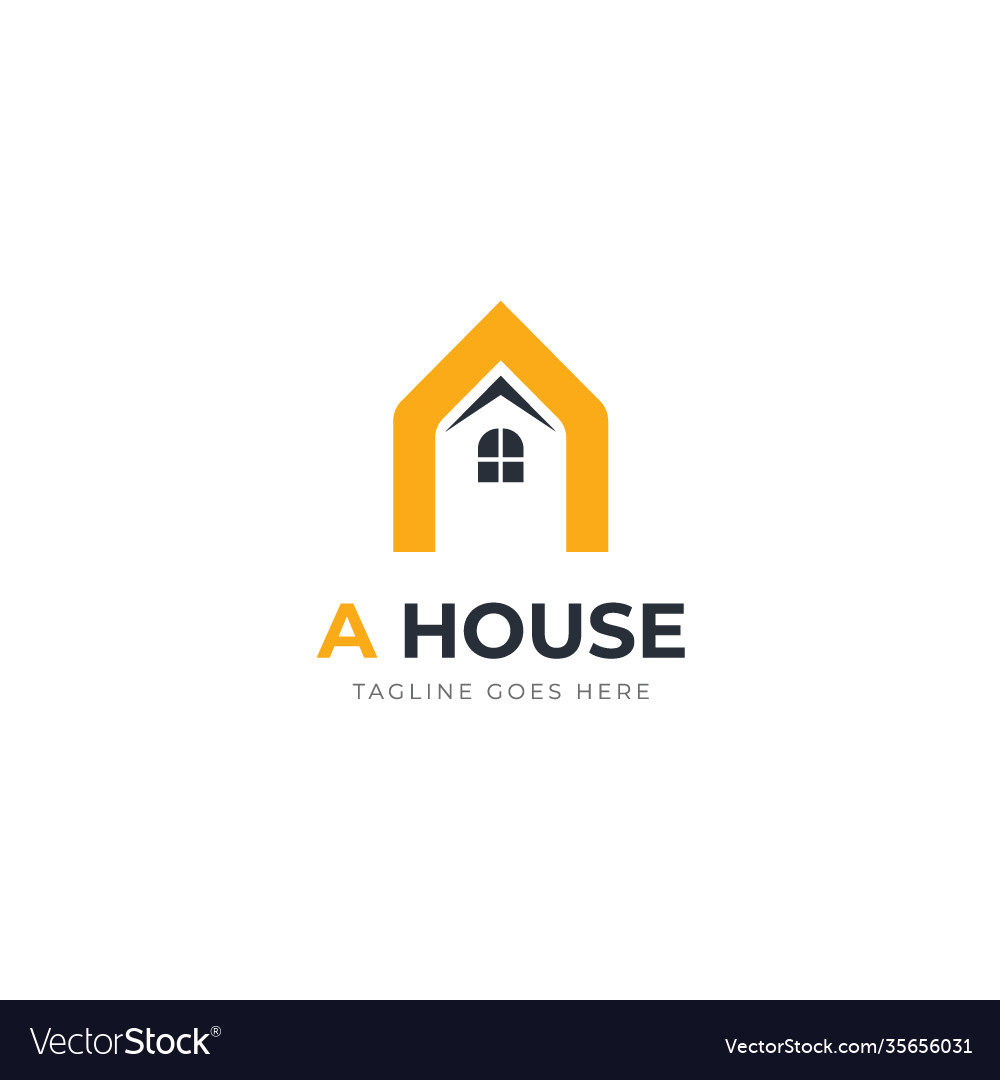 Home with letter a logo for your company