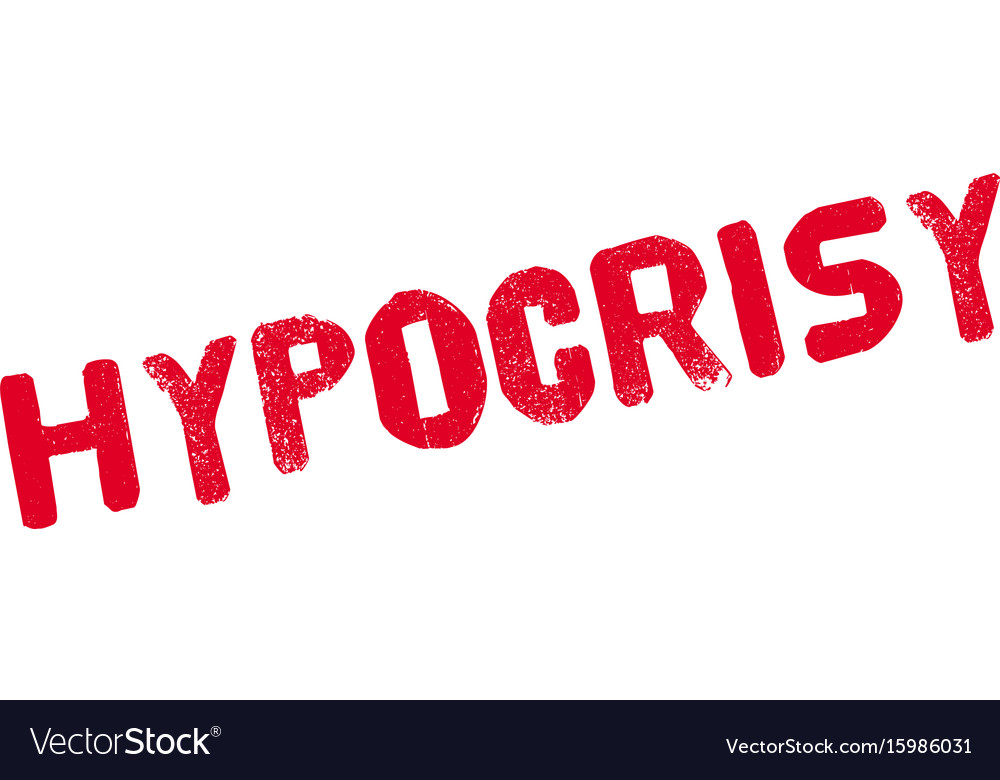 Hypocrisy rubber stamp Royalty Free Vector Image