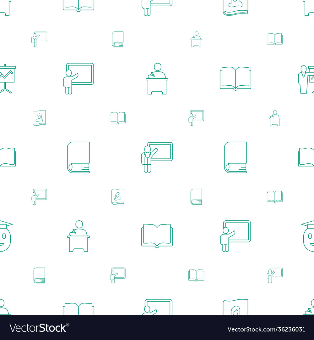 Learning icons pattern seamless white background