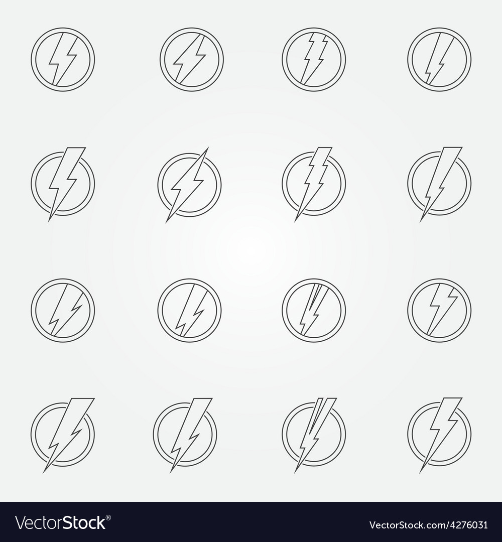 Lightning icons or emblems