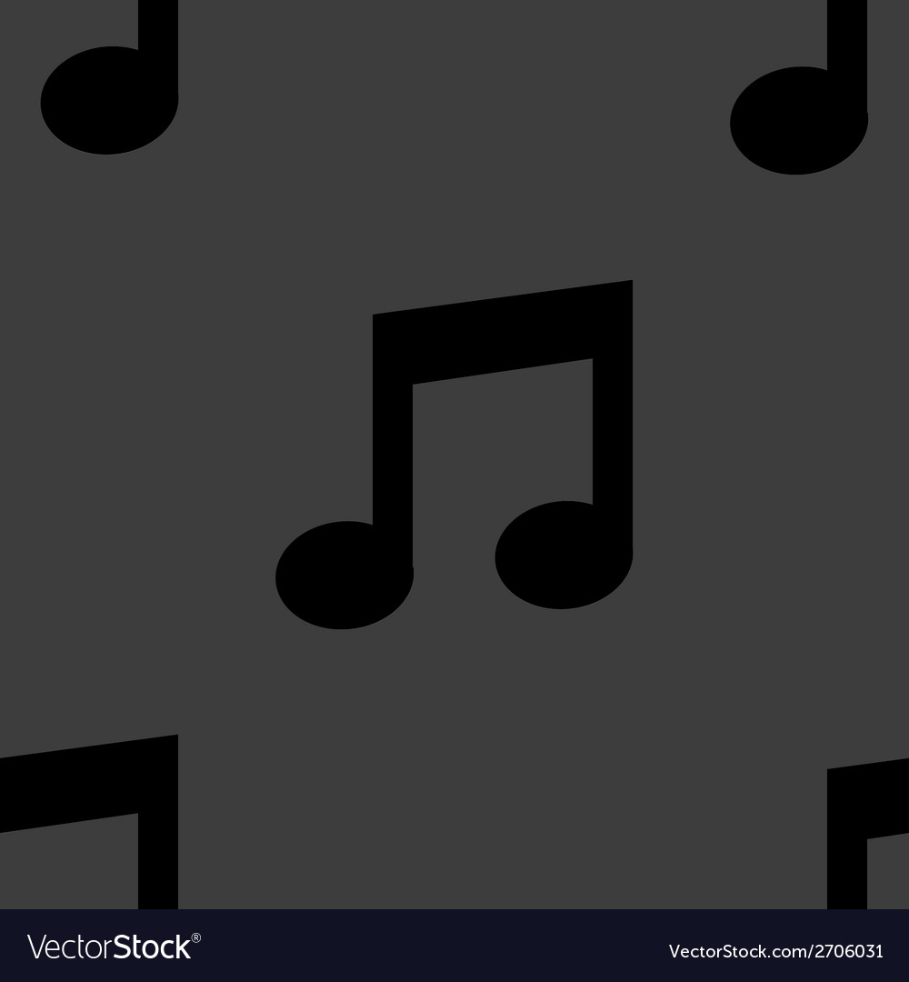 Music note web icon flat design seamless pattern