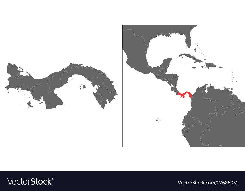 Panama Map with Americas Overlay