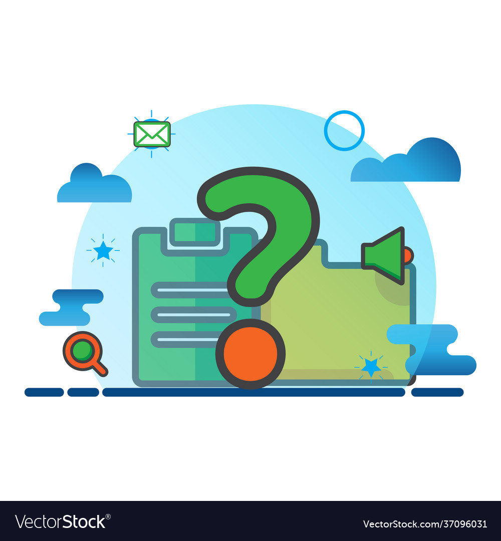 Question mark flat icon can use for design