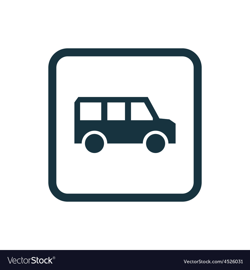 School bus icon rounded squares button