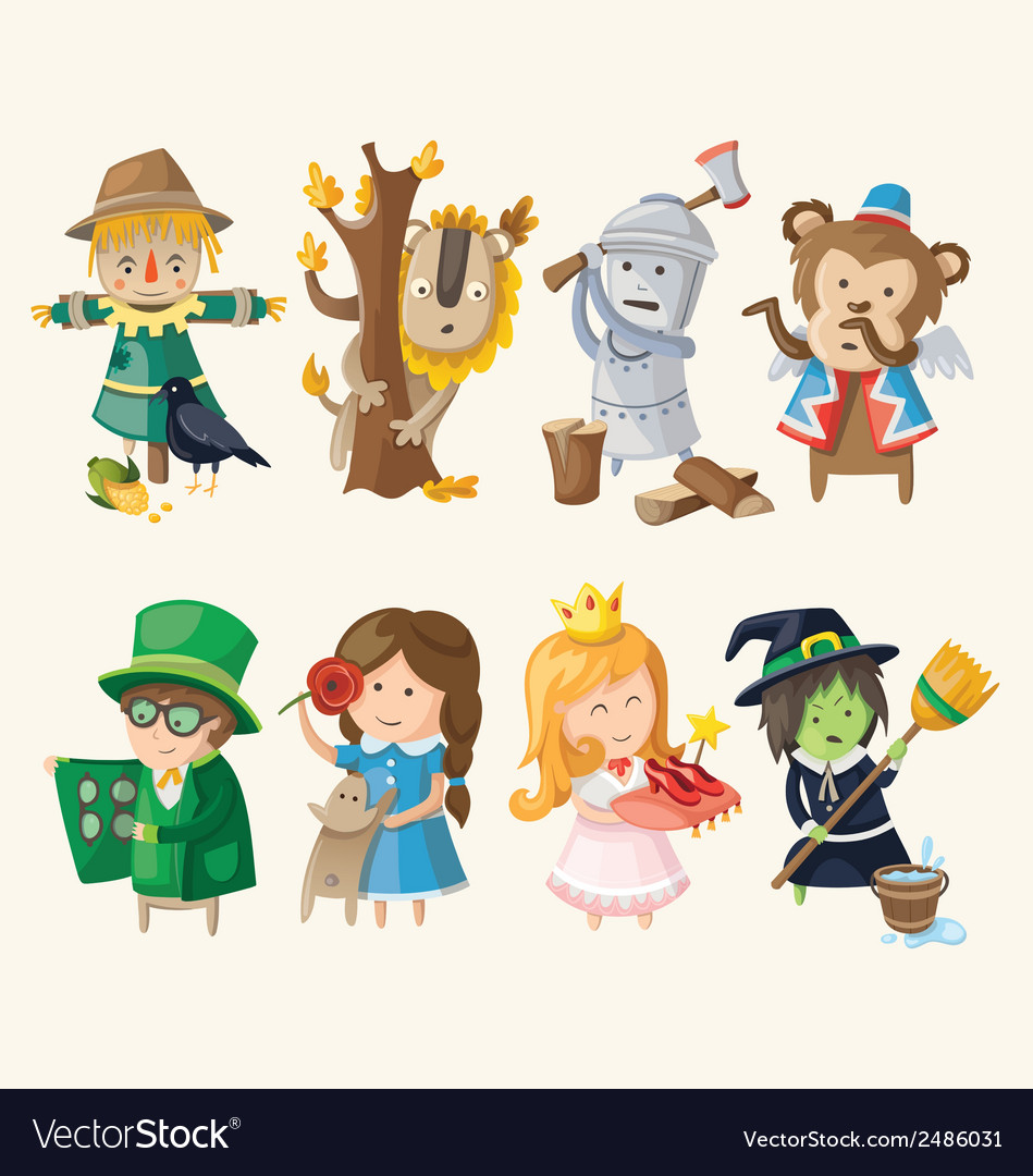 Set of toy personages Royalty Free Vector Image