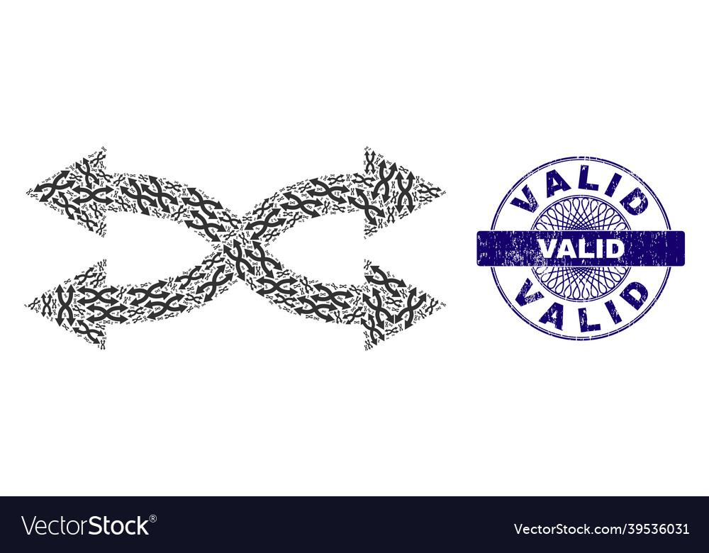 Shuffle arrows horizontal recursive composition vector image Shuffle arrows horizontal recursive composition