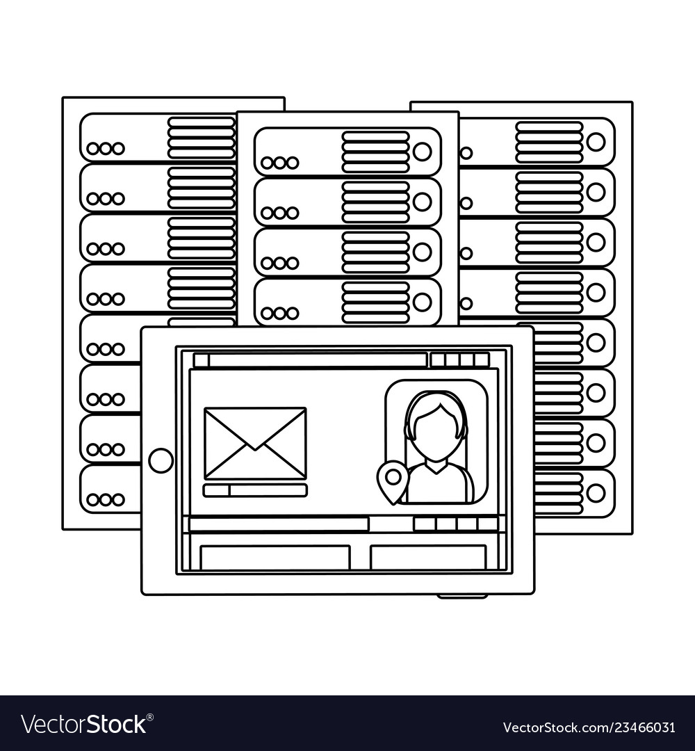 Technologie Computing Cartoon