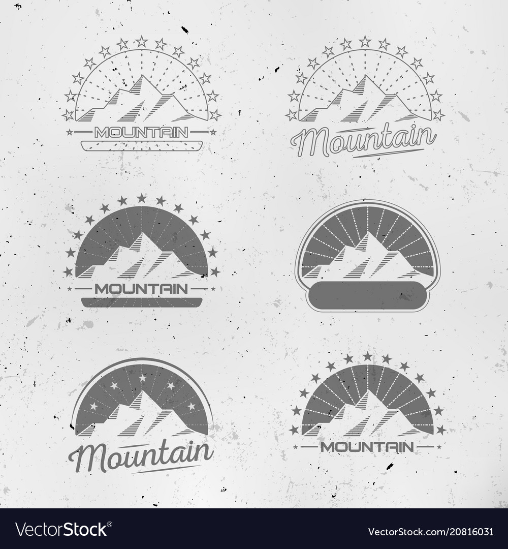 Vintage Mountain Logo Set