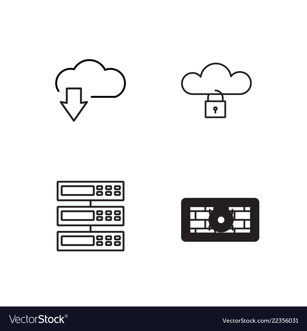 Web simple outlined icons set