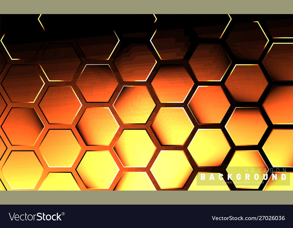 Abstract hexagon gradient colorful light pattern vector image Abstract hexagon gradient colorful light pattern