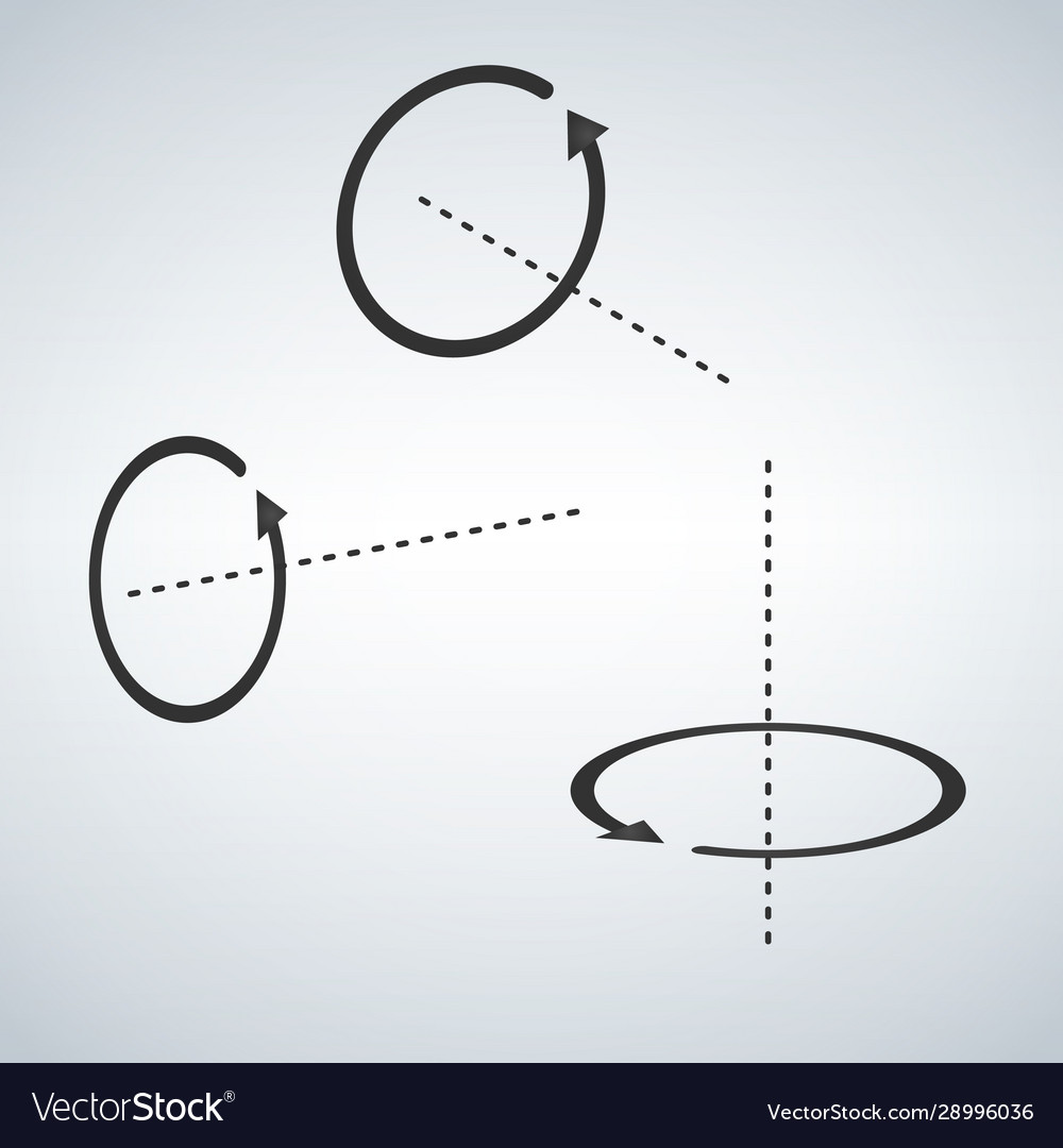 Arrow circular rotation set sign